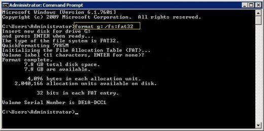 convert raw to ntfs cmd