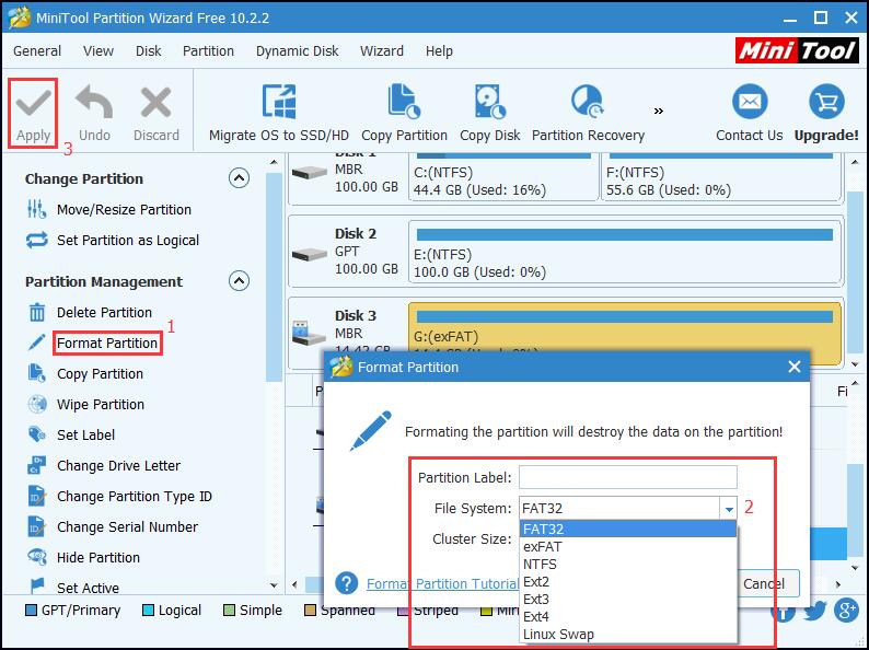 Gratuit] Formater exFAT en FAT32/NTFS sur Windows 11/10/8/7